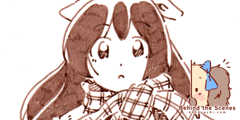 2729. Plaid scarf Bell ink doodle