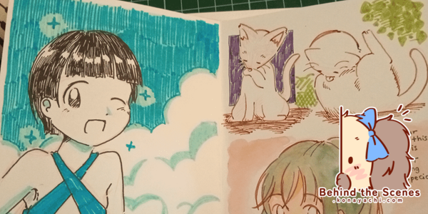 2948. Assorted doodle 24: mini sketchbook spread