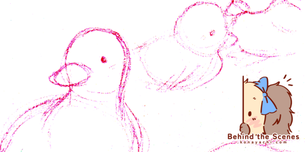 2966. Ducks by the pond (pencil sketch)